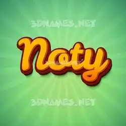 noty in Green Rays style - 3D name wallpaper
