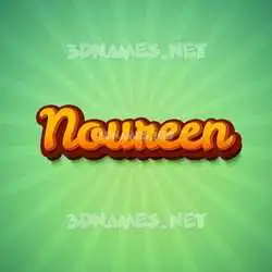 noureen in Green Rays style - 3D name wallpaper