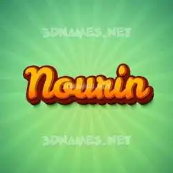 nourin in Green Rays style - 3D name wallpaper