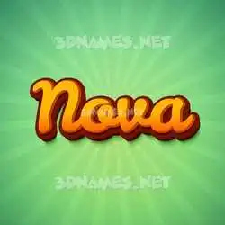 nova in Green Rays style - 3D name wallpaper