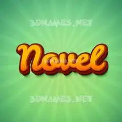 novel in Green Rays style - 3D name wallpaper