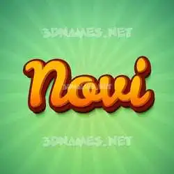 novi in Green Rays style - 3D name wallpaper