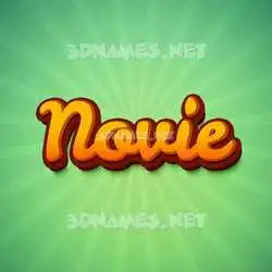 novie in Green Rays style - 3D name wallpaper