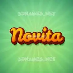 novita in Green Rays style - 3D name wallpaper