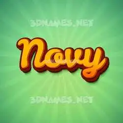 novy in Green Rays style - 3D name wallpaper