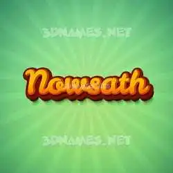 nowsath in Green Rays style - 3D name wallpaper