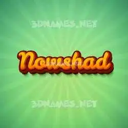 nowshad in Green Rays style - 3D name wallpaper