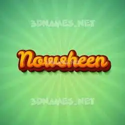 nowsheen in Green Rays style - 3D name wallpaper