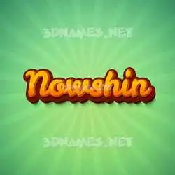 nowshin in Green Rays style - 3D name wallpaper