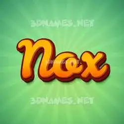 nox in Green Rays style - 3D name wallpaper