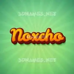 noxcho in Green Rays style - 3D name wallpaper