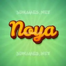 noya in Green Rays style - 3D name wallpaper