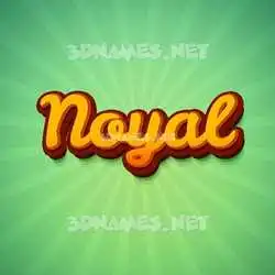 noyal in Green Rays style - 3D name wallpaper