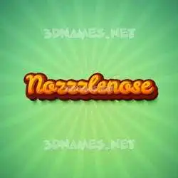 nozzzlenose in Green Rays style - 3D name wallpaper