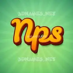 nps in Green Rays style - 3D name wallpaper