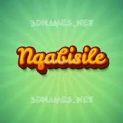 nqabisile in Green Rays style - 3D name wallpaper