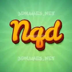 nqd in Green Rays style - 3D name wallpaper