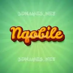 nqobile in Green Rays style - 3D name wallpaper