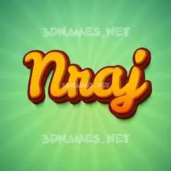 nraj in Green Rays style - 3D name wallpaper