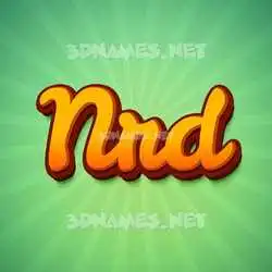 nrd in Green Rays style - 3D name wallpaper