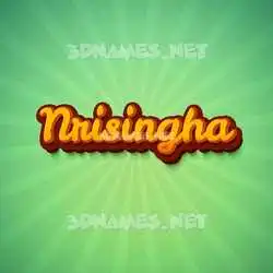 nrisingha in Green Rays style - 3D name wallpaper