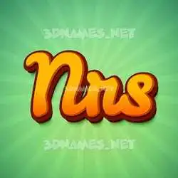 nrs in Green Rays style - 3D name wallpaper