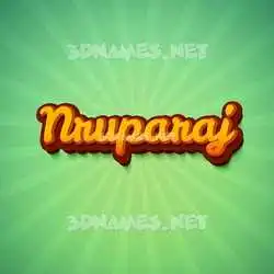 nruparaj in Green Rays style - 3D name wallpaper