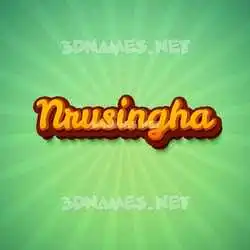 nrusingha in Green Rays style - 3D name wallpaper