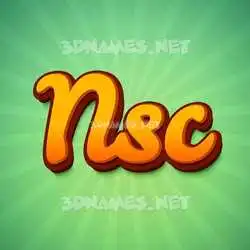 nsc in Green Rays style - 3D name wallpaper