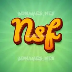 nsf in Green Rays style - 3D name wallpaper