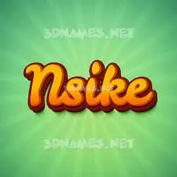 nsike in Green Rays style - 3D name wallpaper