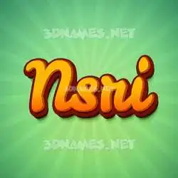nsri in Green Rays style - 3D name wallpaper