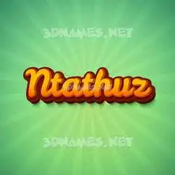 ntathuz in Green Rays style - 3D name wallpaper