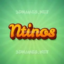 ntinos in Green Rays style - 3D name wallpaper
