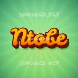 ntobe in Green Rays style - 3D name wallpaper