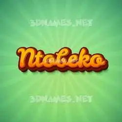 ntobeko in Green Rays style - 3D name wallpaper