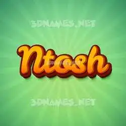ntosh in Green Rays style - 3D name wallpaper