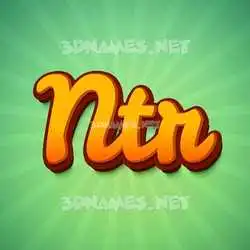ntr in Green Rays style - 3D name wallpaper