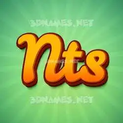 nts in Green Rays style - 3D name wallpaper