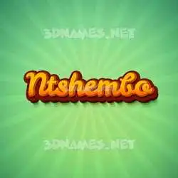 ntshembo in Green Rays style - 3D name wallpaper