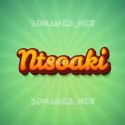 ntsoaki in Green Rays style - 3D name wallpaper