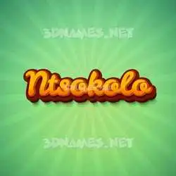 ntsokolo in Green Rays style - 3D name wallpaper