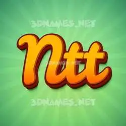 ntt in Green Rays style - 3D name wallpaper