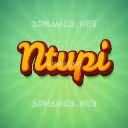 ntupi in Green Rays style - 3D name wallpaper