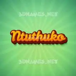 ntuthuko in Green Rays style - 3D name wallpaper