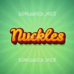 nuckles in Green Rays style - 3D name wallpaper