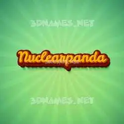 nuclearpanda in Green Rays style - 3D name wallpaper