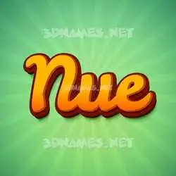 nue in Green Rays style - 3D name wallpaper