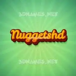 nuggetshd in Green Rays style - 3D name wallpaper
