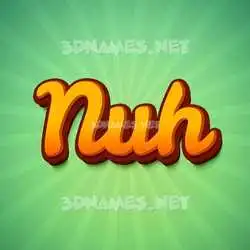 nuh in Green Rays style - 3D name wallpaper